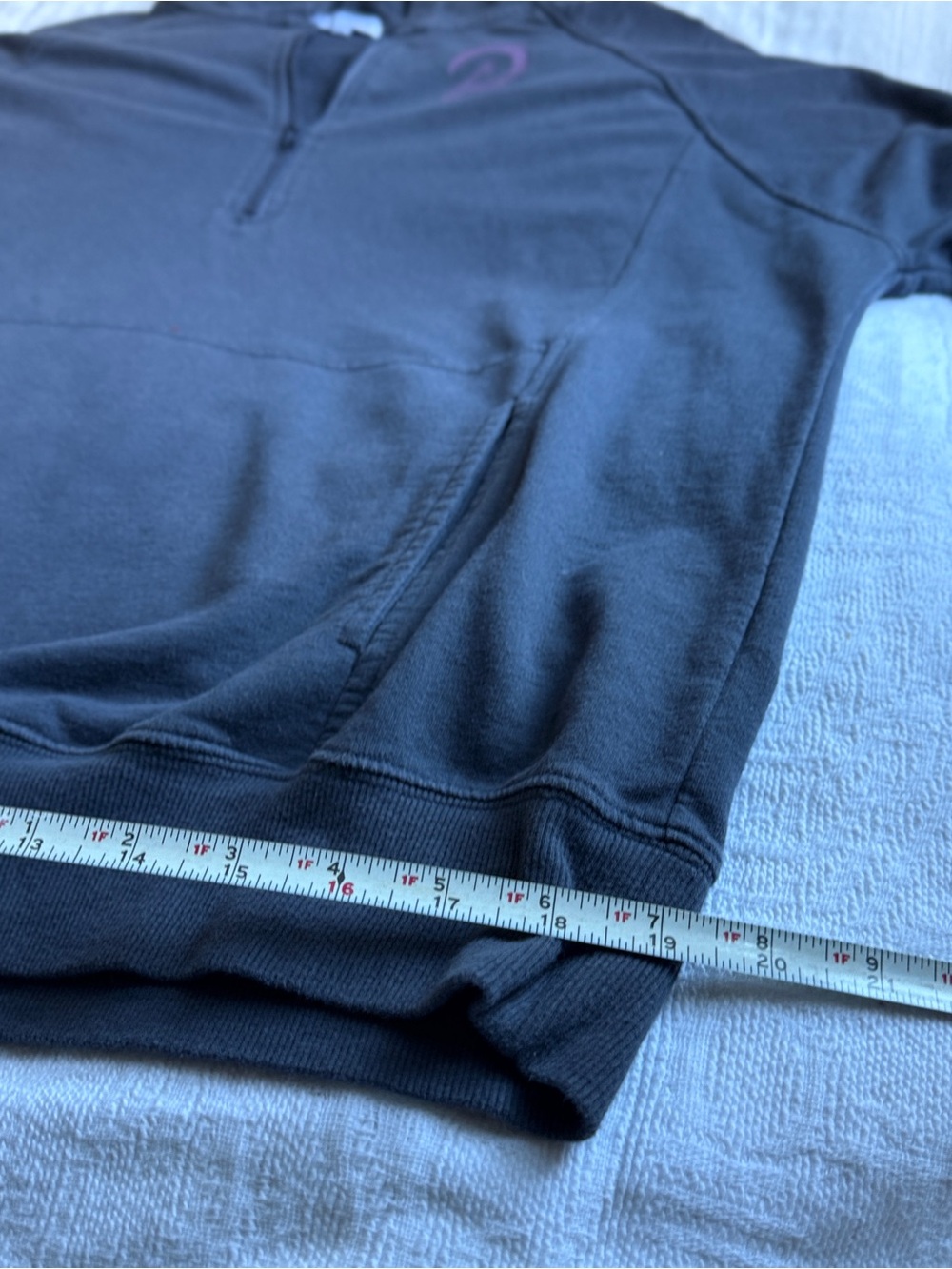PELOTON Womens Make Your Mark Quarter Zip Hoodie Size Large Dark Gray - Picture 8 of 16